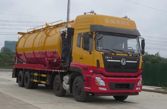 東風天龍前四后八清洗吸污車